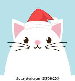 Collection of Christmas cats, Merry Christmas illustrations of cute cats.