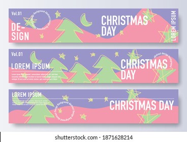 Collection of Christmas Day greeting background with fine composition for web banner, business presentations, flyers, posters, wallpapers. Vector eps 10