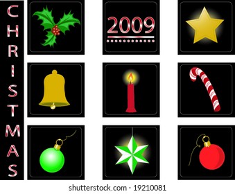 A collection of Christmas decorations - Check out my portfolio for other collections.