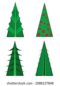 Collection of Christmas decorations, holiday trees