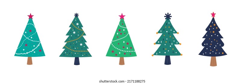 Collection of Christmas decorations tree