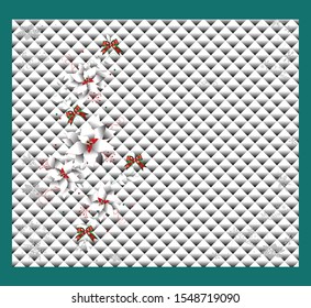 Collection of Christmas decorative elements, modern flat design.