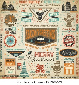 Collection of Christmas Design Elements.Vector Illustration