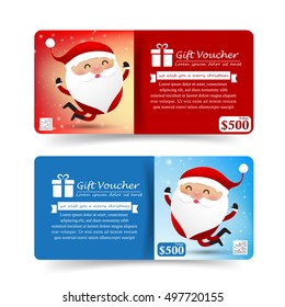 Collection of christmas gift voucher web tag banner promotion vector illustration eps10
