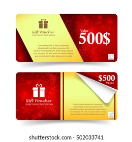 Collection of christmas gift voucher web tag banner promotion vector illustration eps10