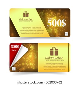 Collection of christmas gift voucher web tag banner promotion vector illustration eps10