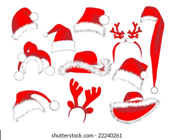 Collection of Christmas hats