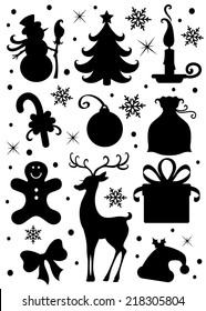 Collection of a Christmas icons.