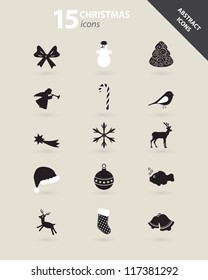 Collection of Christmas icons vector