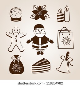 Collection of Christmas icons/objects