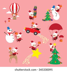 Collection of Christmas Santa Claus