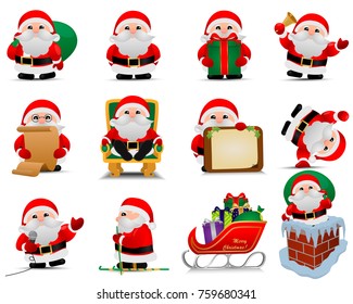 Collection of Christmas Santa Claus.