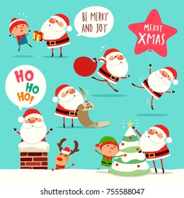 Collection of Christmas Santa Claus. A variety of Santa Claus for Christmas design. Collection of Christmas Santa Claus. A variety of Santa Claus for Christmas design.