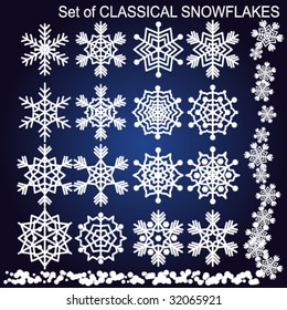 Collection of Christmas snowflakes