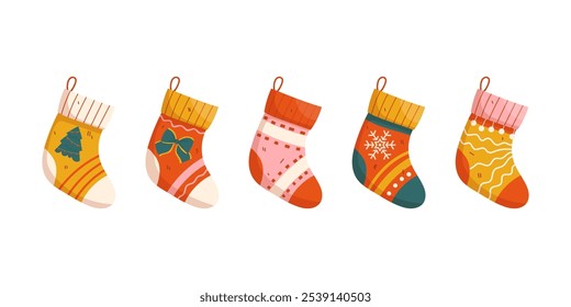 collection of Christmas socks to give as gifts