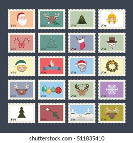 Collection of Christmas stamps