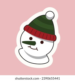 Collection of Christmas stickers of decorations, holiday gifts, winter knitted woolen clothes, ginger bread, trees, gifts and penguin. Colorful vector illustration in flat cartoon style
