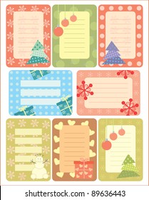 collection of christmas tags for scrapbook