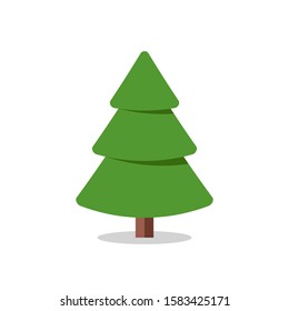 Collection of Christmas tree, modern flat design.