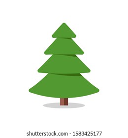 Collection of Christmas tree, modern flat design.