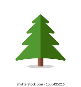 Collection of Christmas tree, modern flat design.