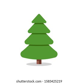 Collection of Christmas tree, modern flat design.