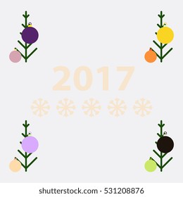 collection of christmas tree Vector illustration christmas tree decorated with balls
