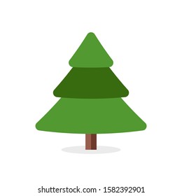Collection of Christmas trees, modern flat design.