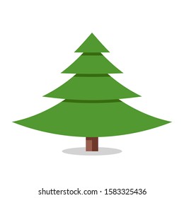 Collection of Christmas trees, modern flat design.