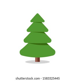 Collection of Christmas trees, modern flat design.