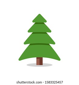 Collection of Christmas trees, modern flat design.