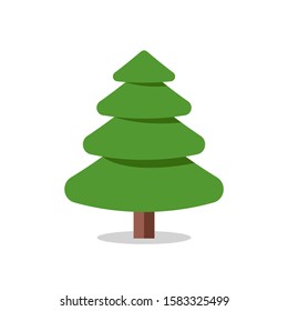 Collection of Christmas trees, modern flat design.