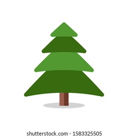 Collection of Christmas trees, modern flat design.