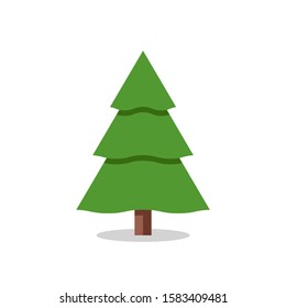Collection of Christmas trees, modern flat design.