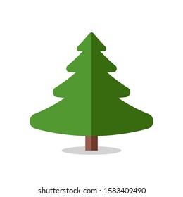 Collection of Christmas trees, modern flat design.