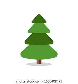 Collection of Christmas trees, modern flat design.