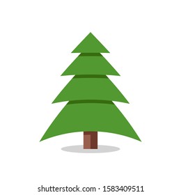 Collection of Christmas trees, modern flat design.