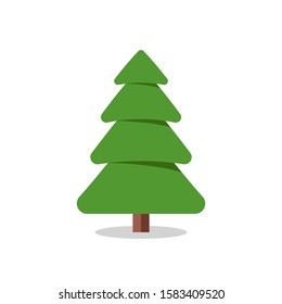 Collection of Christmas trees, modern flat design.