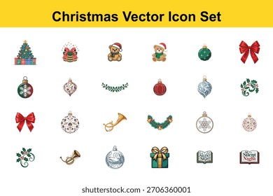 Colección del conjunto de iconos de Vector de Navidad para el diseño de vacaciones
