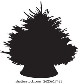 A collection of Christmas-themed silhouettes featuring classic holiday symbols such as Christmas trees, bells, digital art, and winter-themed designs. Isolated on a white background for easy customiz.