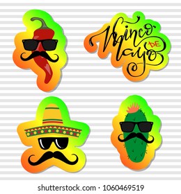 Collection of cinco de mayo design elements. Vector