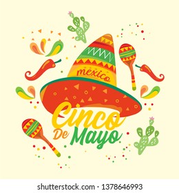 Collection Cinco De Mayo Design Elements Stock Vector (Royalty Free ...