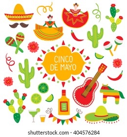 Collection of Cinco de Mayo design elements