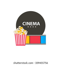 Collection of cinema industry symbols, vector