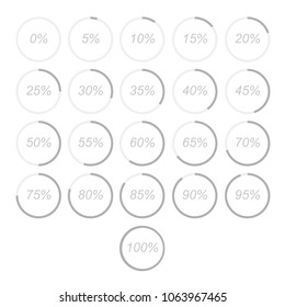 Collection of circle loading pie chart 
