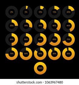 Collection of circle loading pie chart 
