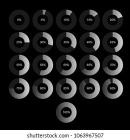 Collection of circle loading pie chart 
