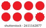 Collection circle postage stamps. Banners, insignia, logos, icons, labels and badges set. Vector icons design elements.