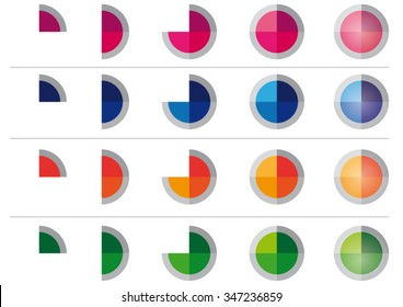 Collection Of Circle Progress Bars Loading