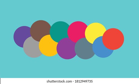 collection of circles with a combination of various colors